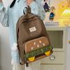 Schoolbag Hamburger Pattern Large Capacity School Bag Female Student Cute Cartoon Niche Backpack Small Fresh Mori Girl Backpack
