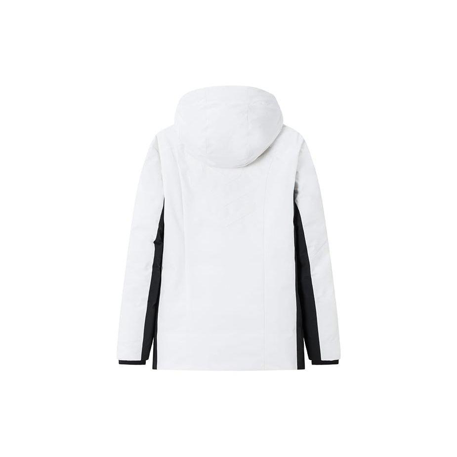 Anta Champion All-Weather Series Color-Block Zipper Hooded Jacket Men Jackets Paper-White Basic-Black 152410910-1