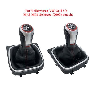5/6 Speed Car Styling Gear Shift Knob Gaiter Boot Cover Case Collar For VW Volkswagen Golf 5/6 MK5 MK6 Scirocco(2009) Octavia