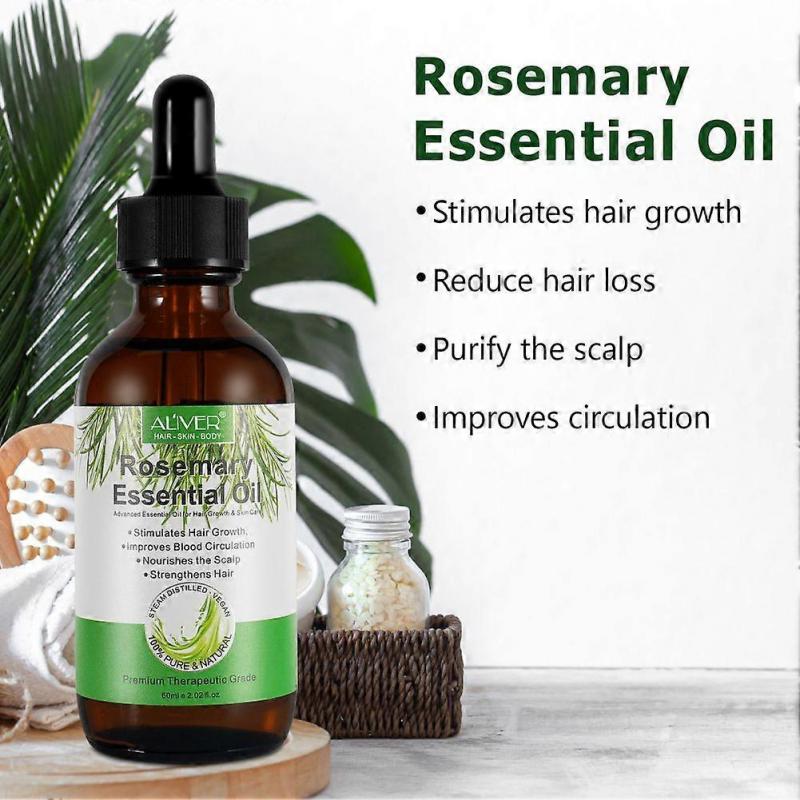 1-3pcs Organic Rosemary Essential Oil For Hair Growth ,100% Natural Nourishes Hair