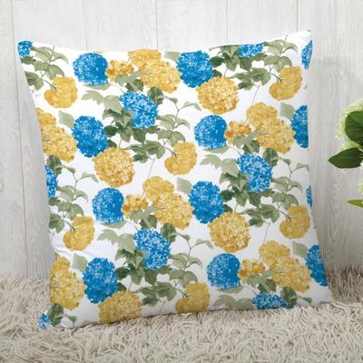 New Hydrangea Pillow Cover Bedroom Home Office Decorative Flowers Pillowcase Square Zipper Pillow Cases Satin Soft No Fade