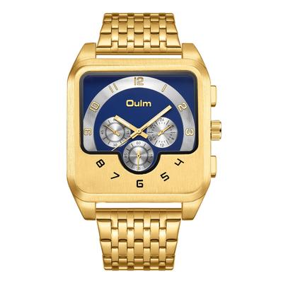 Stylish Square Luminous Stainless Steel Quartz Casual Fashion Accessory Perfect for or Gifting for Him Men's Watch, Waterproof, Analog, Calendar,