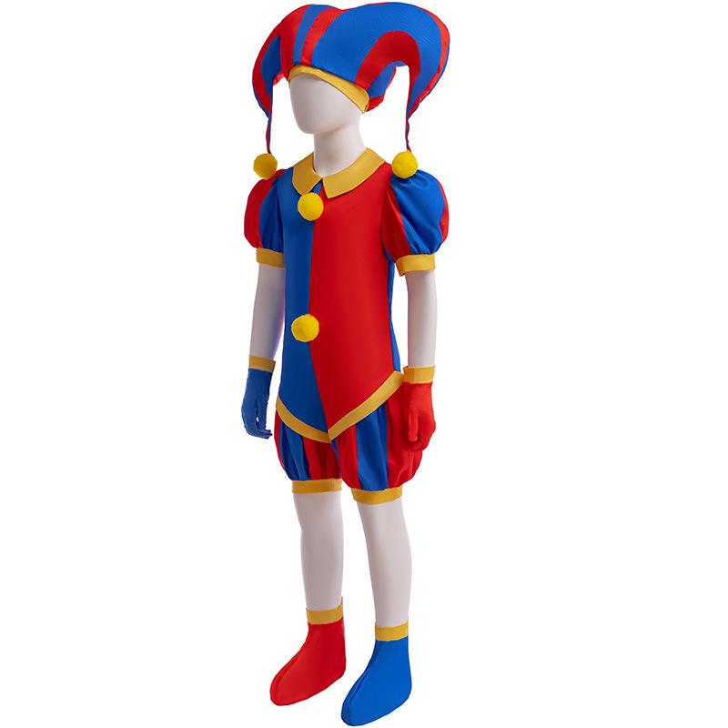 Girl Clown Pomni Cosplay Costume Kids