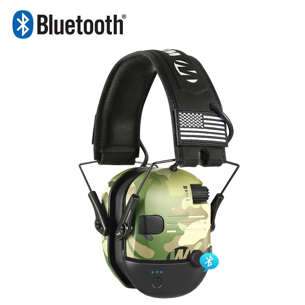 WK Bluetooth Tactical Electronic Anti-noise Shooting Headset Hunting Earmuffs Hands-Free Calling Hearing Protection Headset