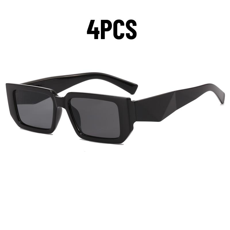 2pcs Square Vintage Sunglasses Women Designer Sun Glasses Fashion UV400 Protection White Popular Outdoor