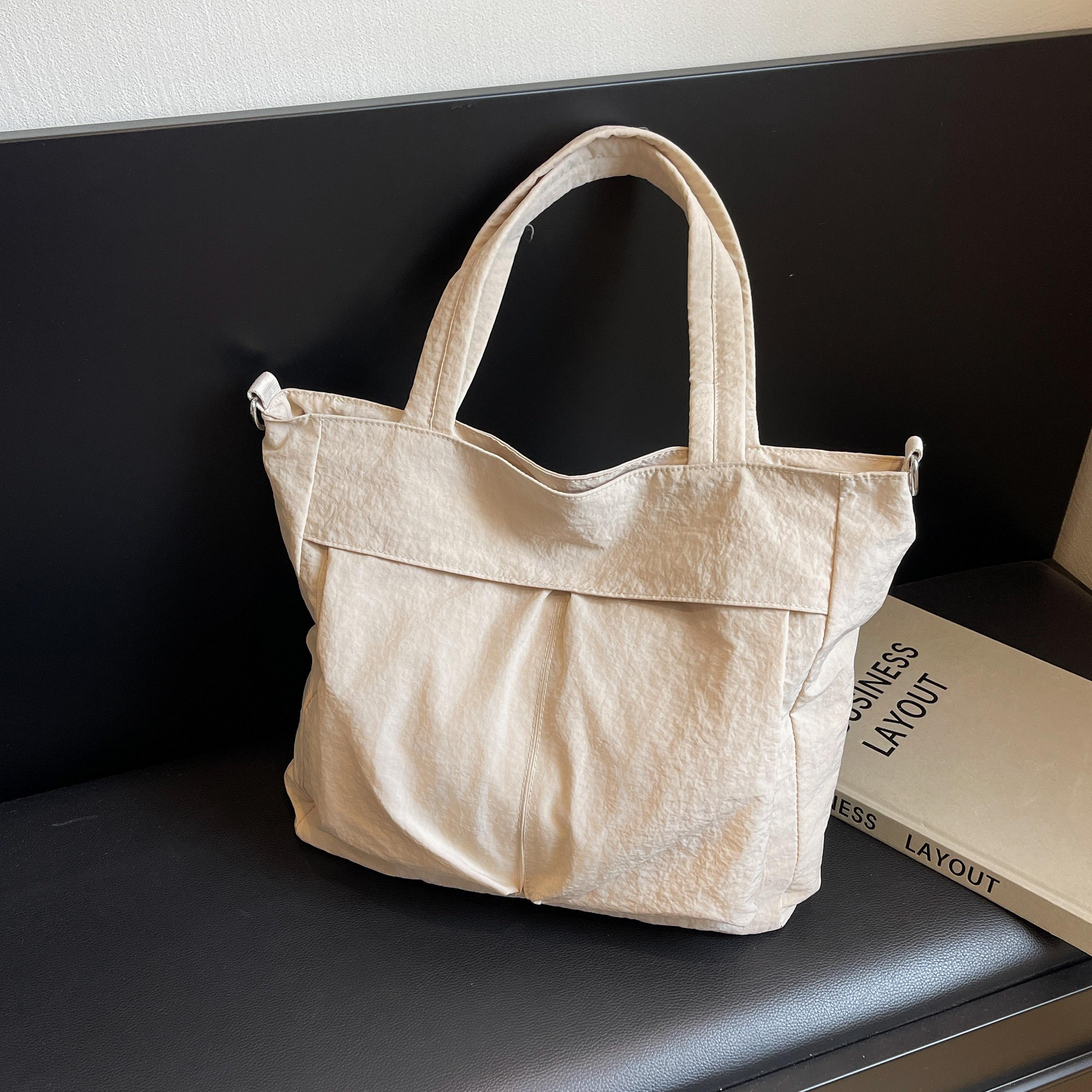 

Canvas bag Women s large capacity new summer casual crossbody bag College class bag Commuter Tote bag