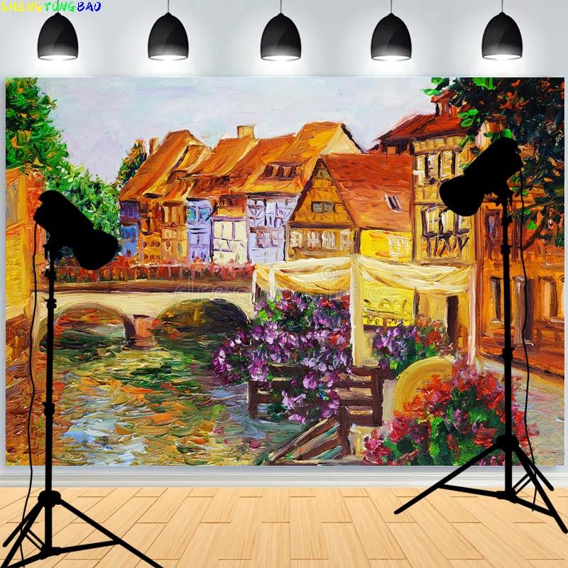 Western Classical Art Renaissance Impressionist Photography Background Retro Abstract Texture Photo Studio Backdrops OQ-02