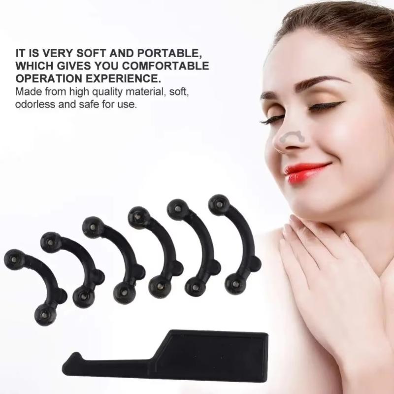 1 Set Elastic 3 Size Nasal Bridge Straightener Invisible Nose Shaper Pain Free Acrylic Nose Clip Corrector