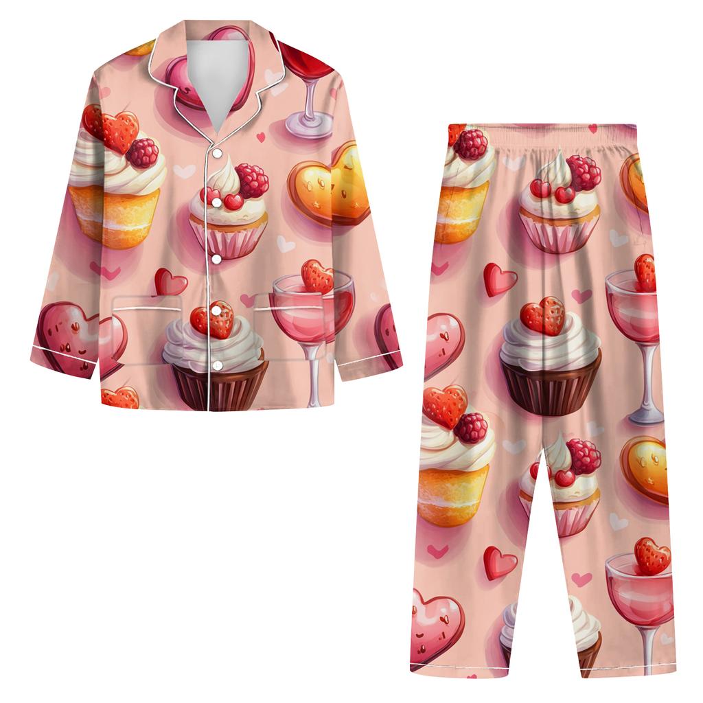 Damen Langarm lange Hose Freizeit-Hausanzug