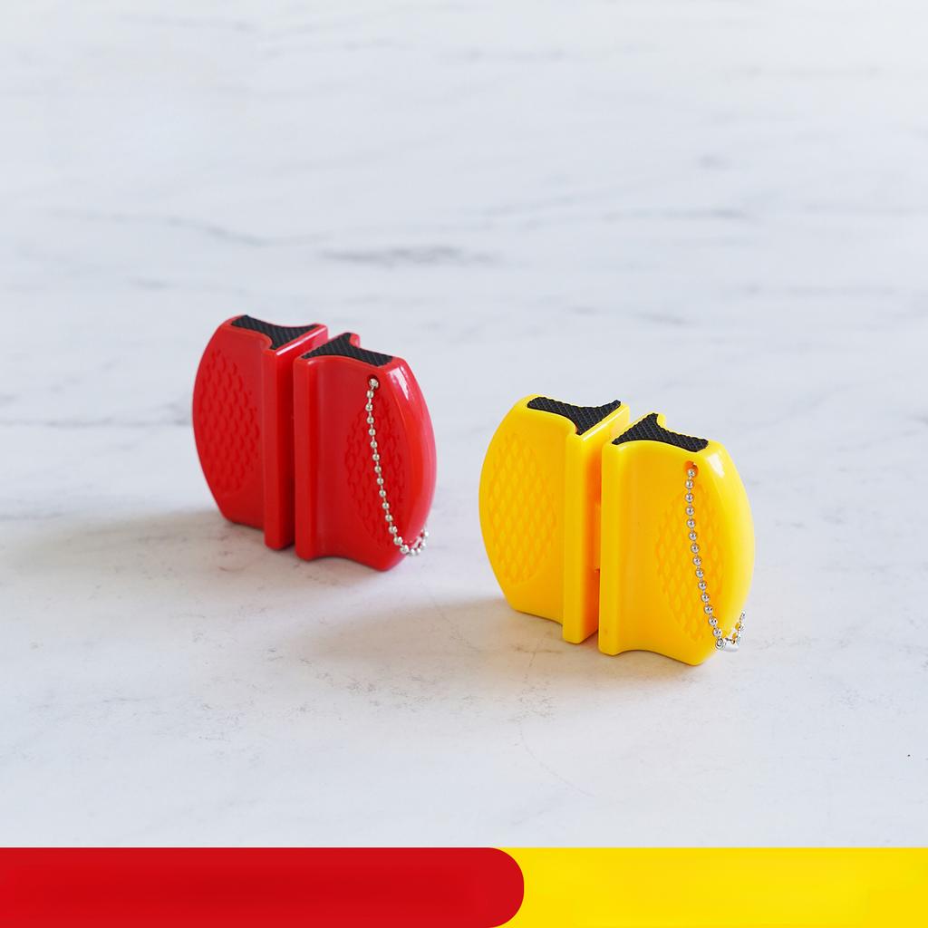 Portable mini knife sharpener outdoor multi-functional manual knife sharpener double-sided quick knife sharpener stone household