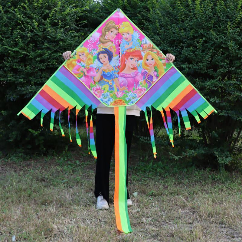 Weifang Neuer Stil Drachen Großhandel Kinder 1,7 m Regenbogen-Drachen mit langem Schwanz