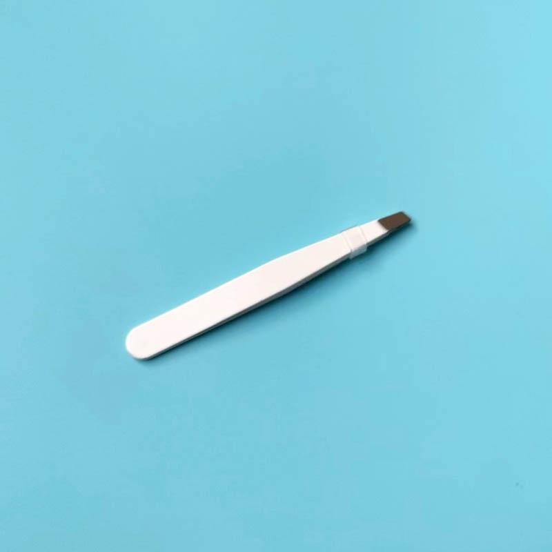 Stainless Steel Eyebrow & Beard Tweezers with Spray Paint Finish & Eyelash Curler