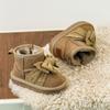 Winter Korean Style Warm Cotton Boots Cute Bow Cotton Shoes Plus Velvet Thick Snow Boots