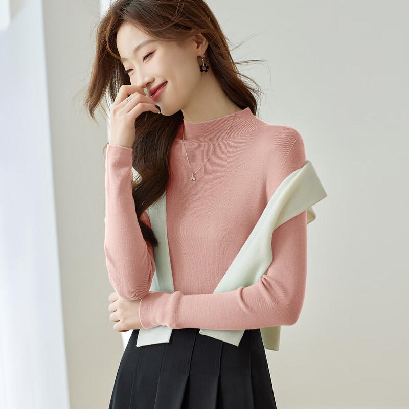 Srcr Women's Washable Pure Wool Slim Fit Knit Top