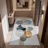 Modern Geometric Rug Light Luxury Living Room Decor Washable Non-slip Carpet Customizable Study Bedroom Entrance Door Mat Lounge