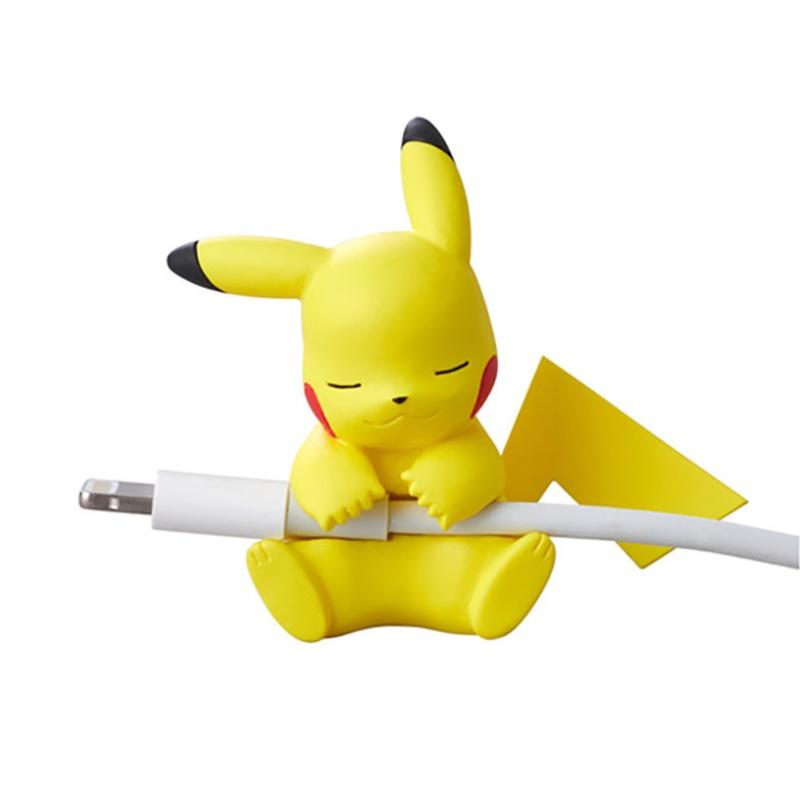 Round Usb Pikachu Data Cable Protector Accessory Cartoon Eevee Snorlax  Decor
