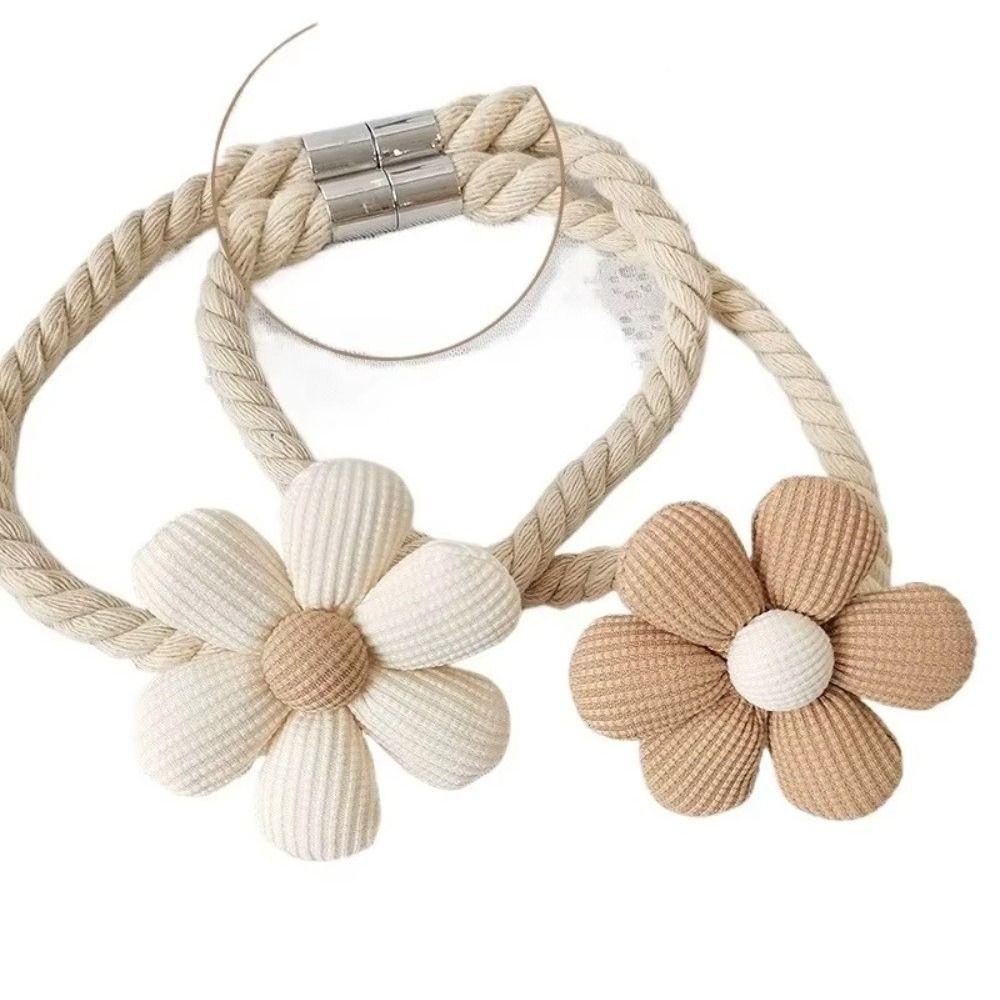 Flower Shape Window Curtain Buckles Magnetic Curtain Rope Holders Home Decoration