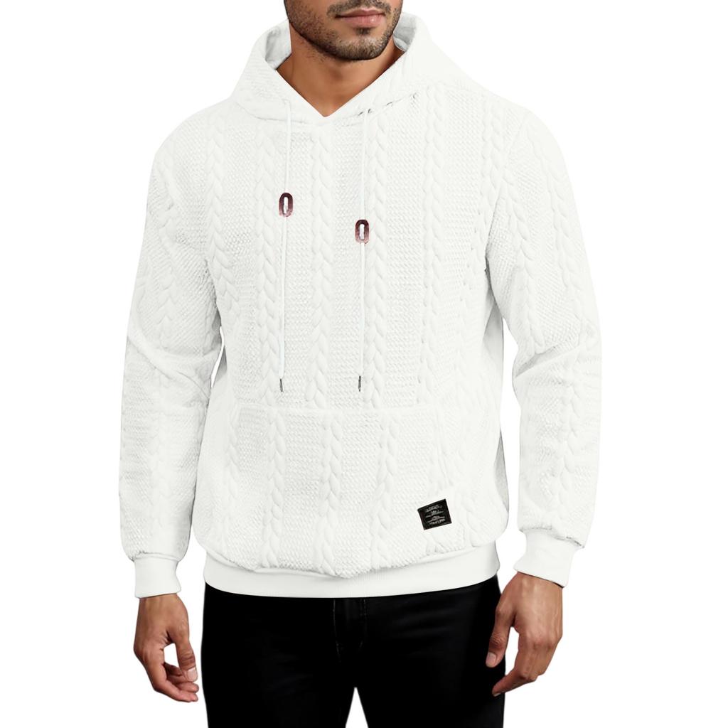 Men's Hooded Sweatshirt, Contrasting Color Sweatshirt, Sports   Casual Jacket
