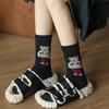 5 Pairs Women's Winter Mid-Calf Socks Soft Animal Pattern, Casual Formal Wear, Cute Socks, Cold Weather Wear, Plush Material, Sock Lovers