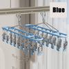 Windproof Underwear Hanger With 18 Clips Sock Rack Portable Hanging Drying Rack  For Towels Shorts