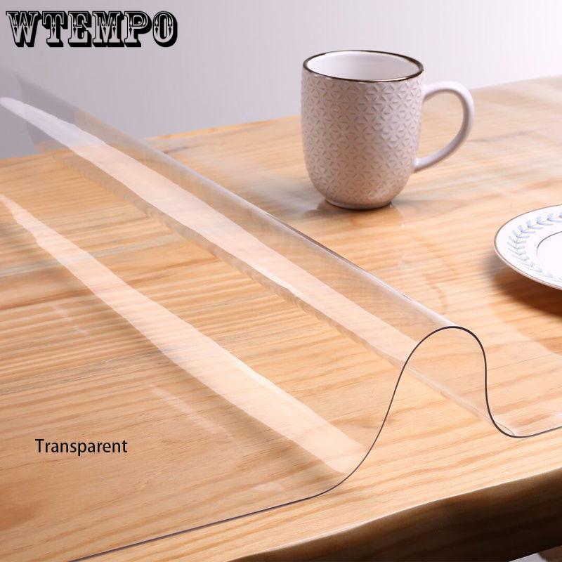 

Прозрачная скатерть из ПВХ, водонепроницаемый и противообжигающий настольный коврик, журнальный столик, ТВ-шкаф, коврик для стола, мягкий стеклянный пластиковый кристаллический коврик, скатерть