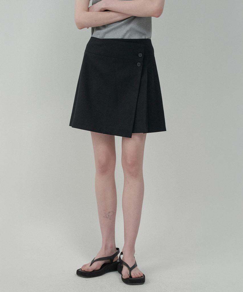 Mot Essential Wrap Skirt - Black