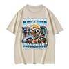Become Ungovernable Funny Raccoon Meme T Shirts  Women Y2K Vintage Graphic T Shirt Short Sleeve ONeck Tshirt Tops Personality