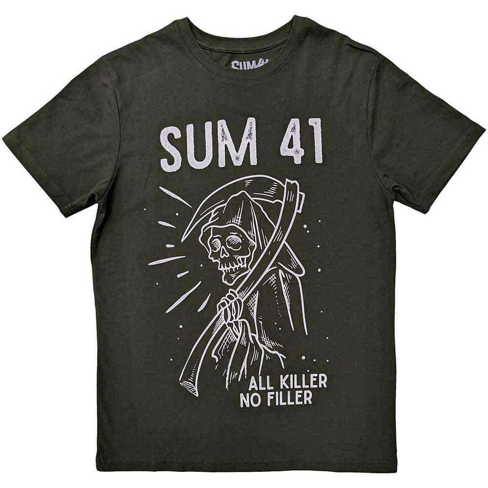Sum 41 Reaper T- Green New Unisex T-Shirt XL