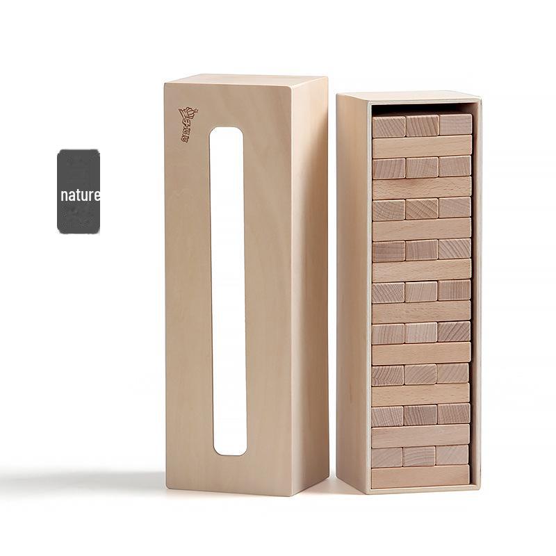 Solid Wood Stacking Blocks: Educational Parent-Child Puzzle Toy for Early Learning and Interactive Play