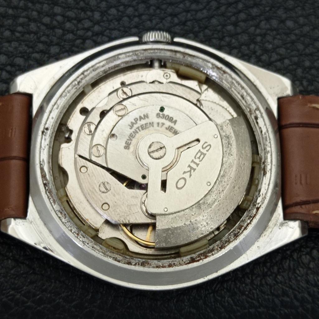 SEIKO 5 AUTOMATIC 6309A VINTAGE JAPAN MENS ARABIC RED COLOR DIAL WATCH a701419-5 R206b-a701419