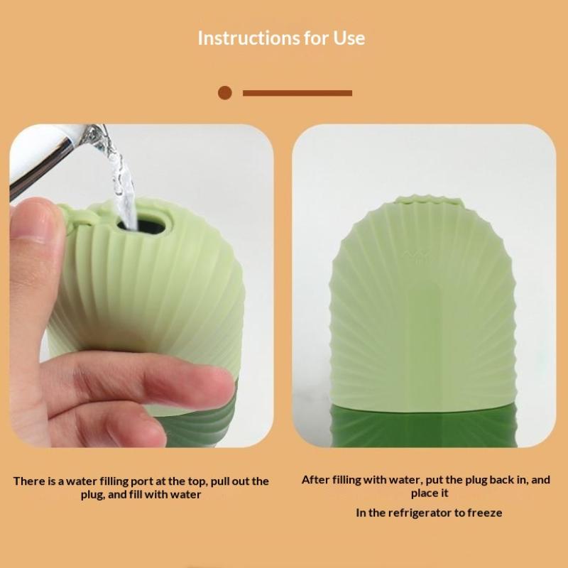 1Pcs Gift For Women Skin Care Freezer Reusable Shell Pattern Silicone Ice Mold For Face Facial Beauty Ice Roller Skin Care Tools