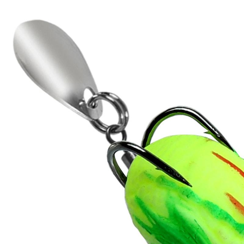 3cm 3.2g Ray Frogs Crankbait Lures PVC Frogs Lures Soft Frogs Baits for Blackfish Fishing Lures with Double Hook & Blade