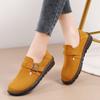 True Velvet Leather Women's Autumn and Winter Soft-soled Velvet Mother Shoes Versatile Flat-soled One-pedal Loafers