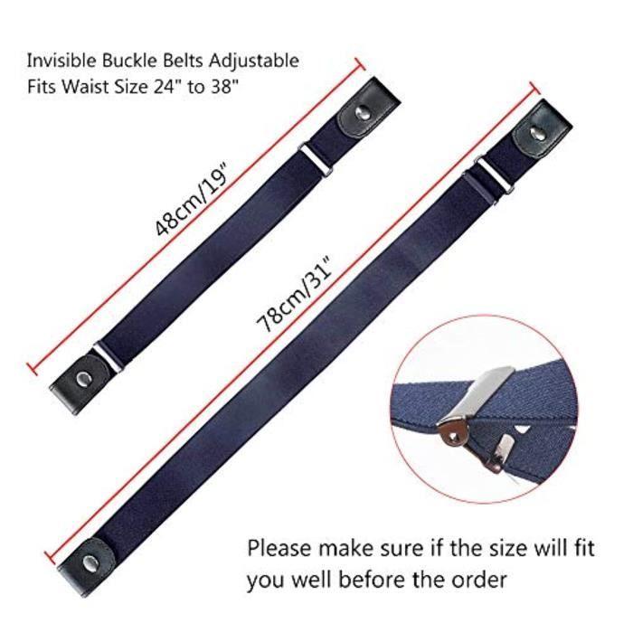 Boucle de Ceinture - PEE4I - Élastique - Cuir - Bleu - Femme