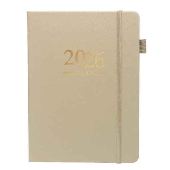 2026 Planner A5 Notebook 144 Sheets Hardcover Daily Journal Calendar Multifunctional Work-Life Balance Schedule for Travel College Home