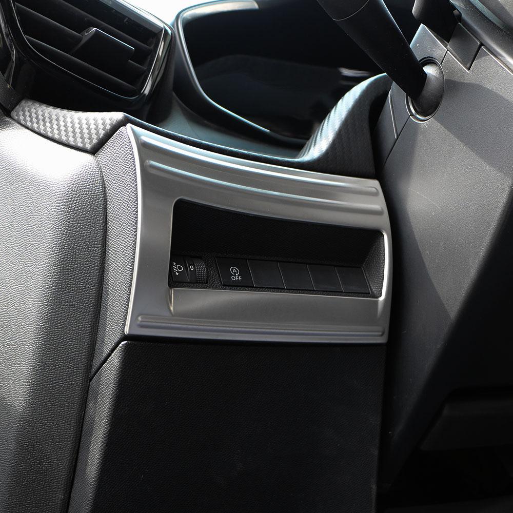 For Peugeot 208 E208 2020-2025 2008 2019-2025 E2008 2020-2025 LHD Headlight Switch Panel Cover Sticker Trim Interior Accessories