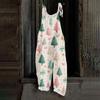 Women's Jumpsuit  Print Casual Loose Vintage Shoulder Strap Cotton Linen