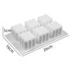 6 Cavities 3D Cube Baking Mousse Cake Mold Silicone Square Bubble Dessert Molds Cake Tray Kitchen Bakeware Candle Plaster Mould