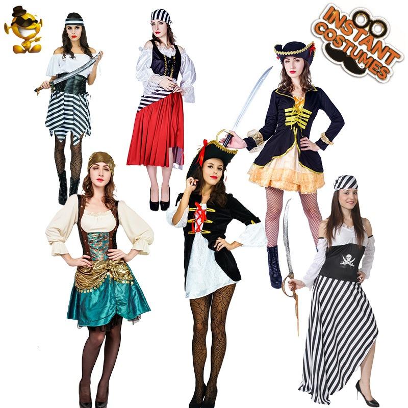 Halloween adult women's Viking ethnic girl costume, big female pirate cosplay costume