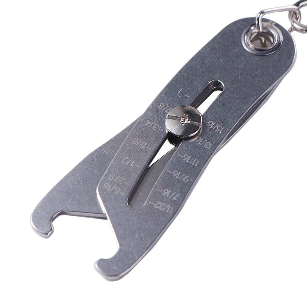 Compact Precise Thread Size Checker Keychain Metric/Imperial Bolt Finder Sizer Outdoors