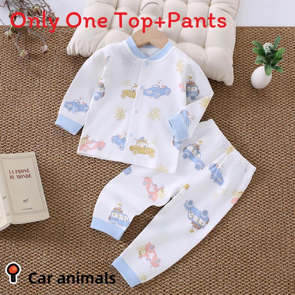 Childrens Cotton Pajama Set With Animal Prints For Newborns And Infants