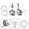 Toilet Cover 2pcs Toilet Seat Fix Fitting Back To Wall Stainless Steel