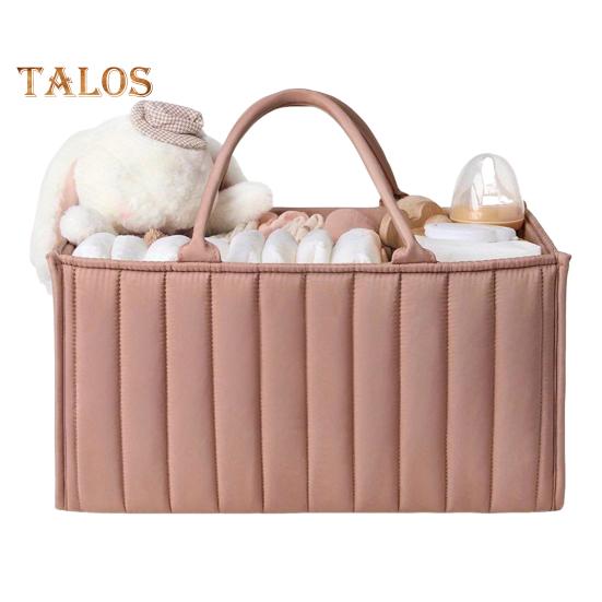 

Портативная сумка-органайзер для детских подгузников с ручкой, большая вместимость, многоцелевая, удобная для путешествий, сумка для хранения детских принадлежностей кирпич красный