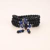 Vajra Pestle 108 Beads Lapis Lazuli Matte Onyx Power Stone Necklace Bracelet Prayer Beads for Men Women [Coai]