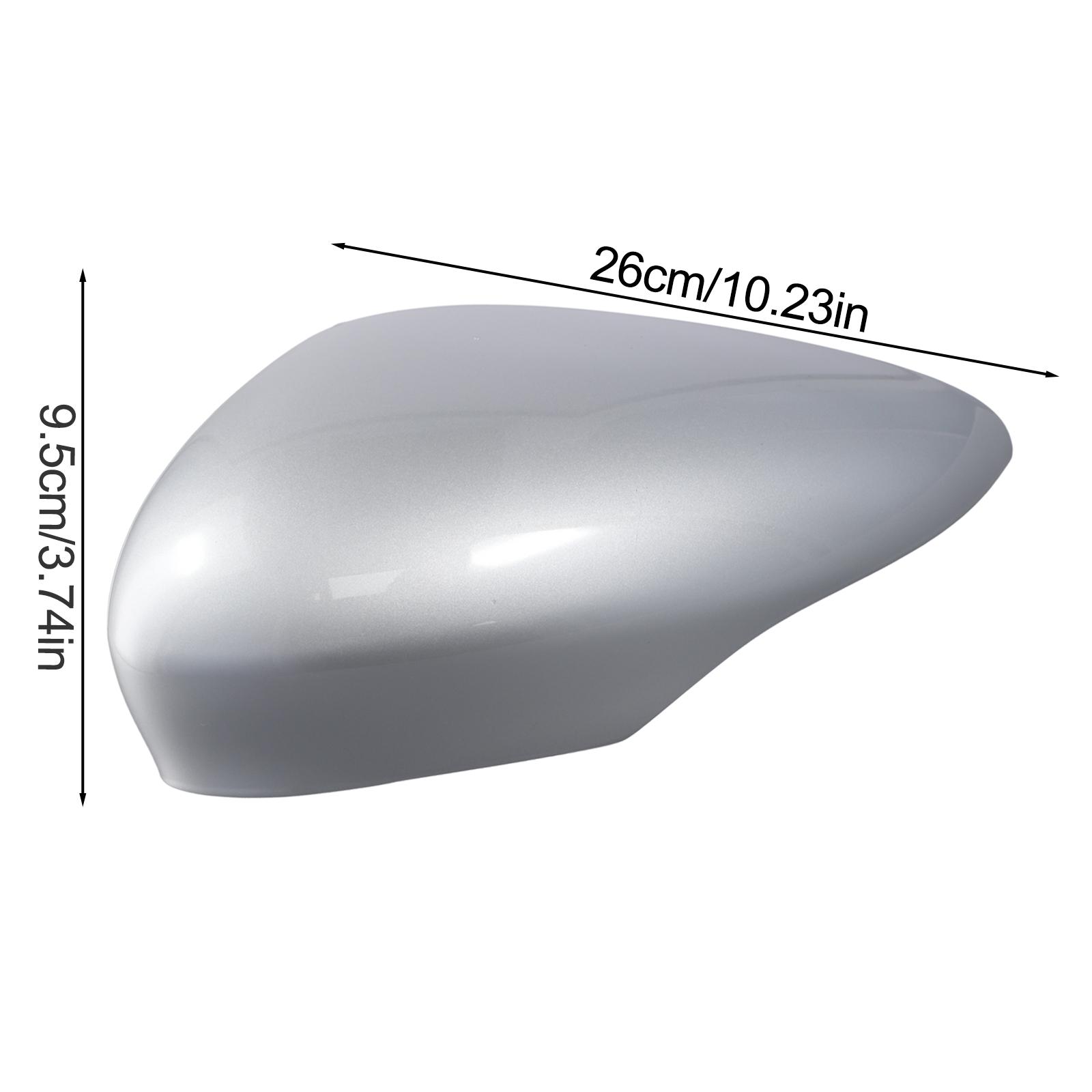 Left Passenger Side Silver Wing Mirror Cover for Ford Fiesta MK7 Vehicles Left