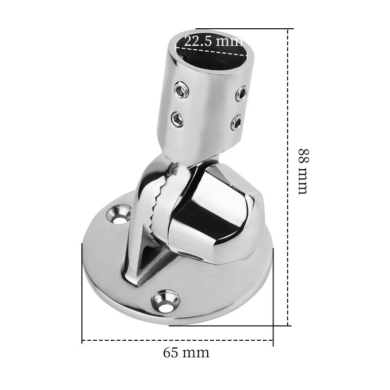 Adjustable 316 Stainless Steel Marine Boat Antenna Ratchet Deck Base Mount for Kayak Boat Accessories 22mm
