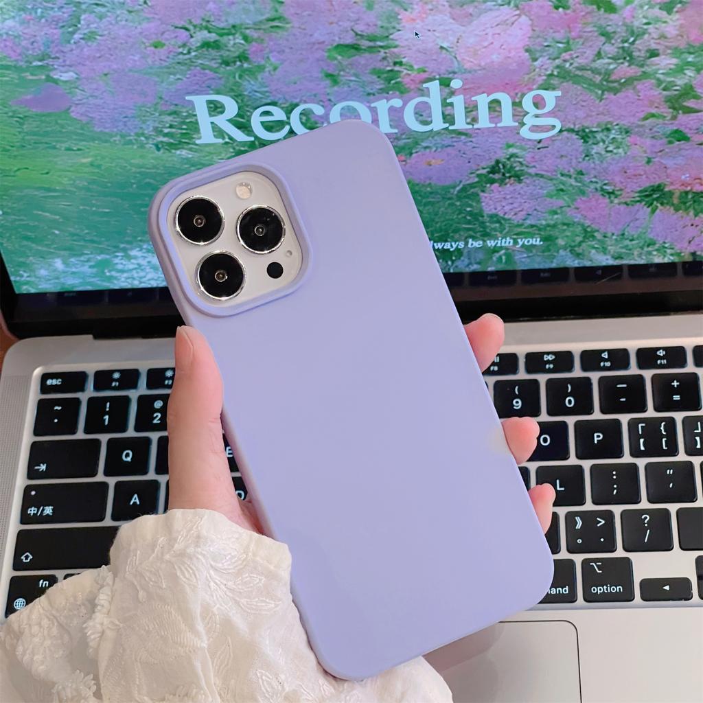 Soft Ultrathin Candy Color Matte Phone Case For iPhone 11 12 13 14 15 16 Pro Max 14 Plus Silicone Shockproof Bumper Back Cover