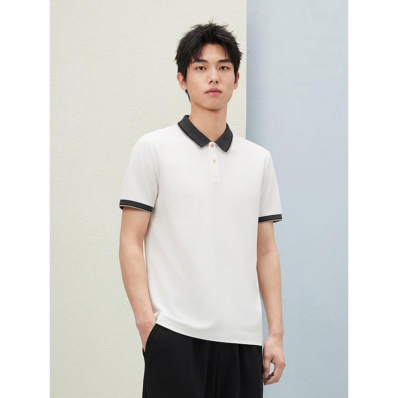 GXG Men's Casual Two-Tone Lapel Polo Shirt