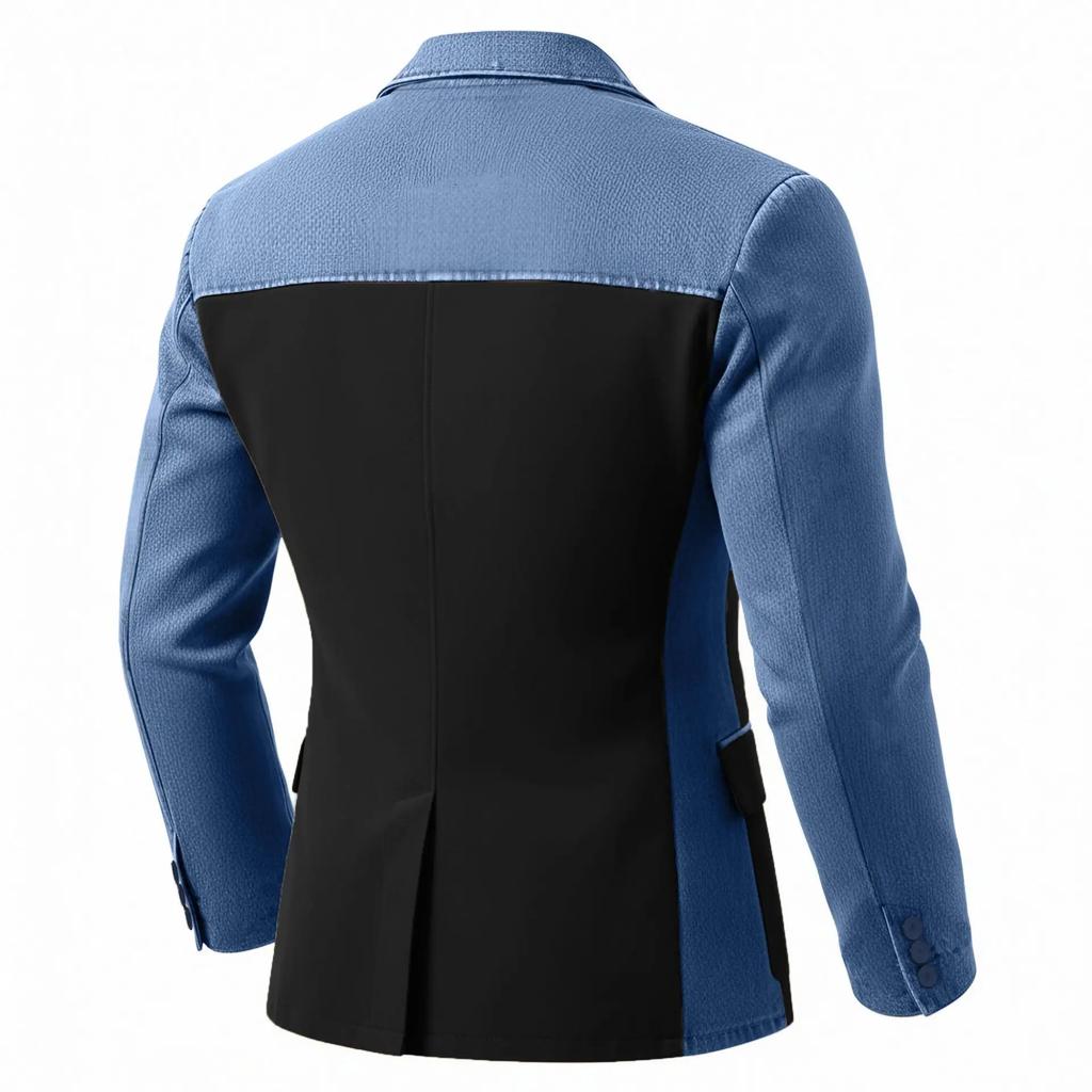 Frühling Herbst Herren Patchwork Blazer Mode Anzugjacke Hohe Qualität Schlank Lässig Blazer Mäntel Mann
