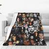 Leonardo DiCaprio Collage Flauschige Decke Vintage Überwurfdecken für Zuhause Hotel Sofa 150*125cm Steppdecke